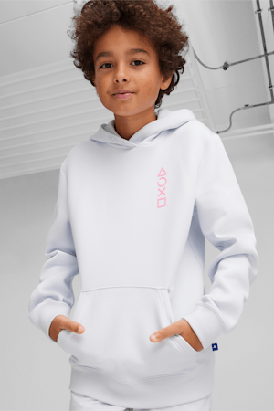 PUMA x PLAYSTATION Youth Hoodie, Silver Mist, extralarge-GBR