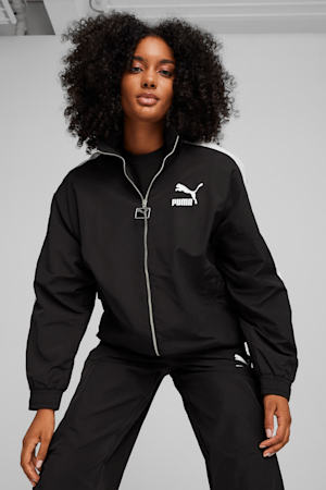 T7 Oversized Track Jacket Unisex, PUMA Black, extralarge-GBR