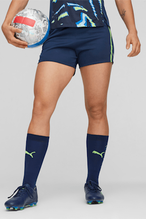 individualBLAZE Women's Football Shorts, Persian Blue-Pro Green, extralarge-GBR