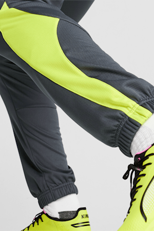 KING Pro Men's Football Training Pants, Strong Gray-Electric Lime, extralarge-GBR