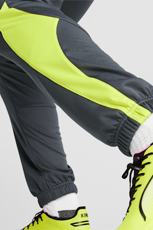 KING Pro Men's Training Pants, Strong Gray-Electric Lime, extralarge