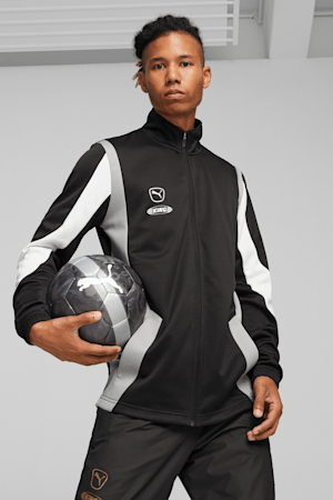 KING Pro Men's Jacket, PUMA Black-Concrete Gray, extralarge