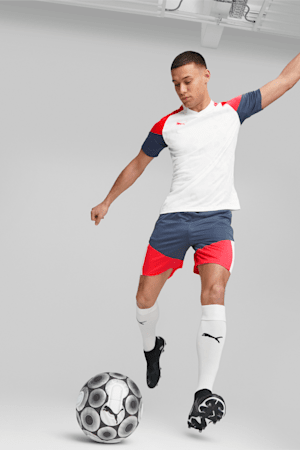 individualCUP Men's Soccer Jersey, PUMA White-Fire Orchid, extralarge