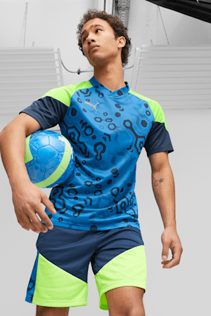 Chandail de soccer individualCUP, Persian Blue-Pro Green, extralarge