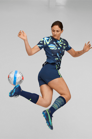 individualBLAZE Women's Football Jersey, Persian Blue-Pro Green, extralarge-GBR