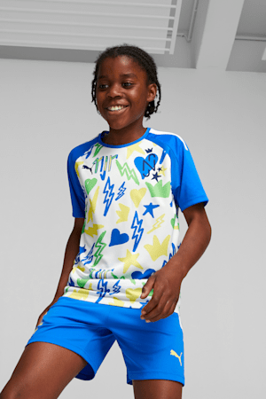 Neymar Jr Kids' Soccer Jersey 2, PUMA White-Racing Blue, extralarge