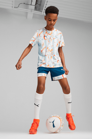 PUMA x NEYMAR JR Creativity Youth Football Shorts, Ocean Tropic-Hot Heat, extralarge-GBR