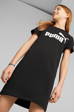 Essentials+ Logo Big Kids' Dress, PUMA Black, extralarge