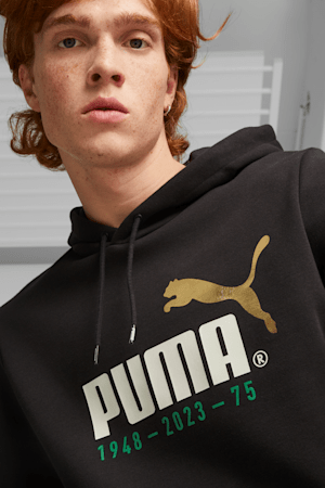 No.1 Logo PUMA 75th Year Anniversary Celebration Men's Hoodie, PUMA Black, extralarge
