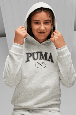 PUMA SQUAD Youth Hoodie, Light Gray Heather, extralarge-GBR