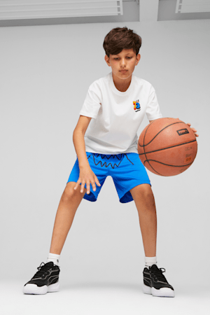 T-shirt de basketball Trash Talk, jeunes, PUMA White, extralarge
