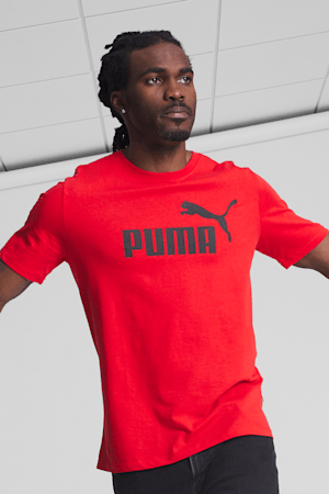 Essentials Men's Logo Tee, PUMA Red, extralarge