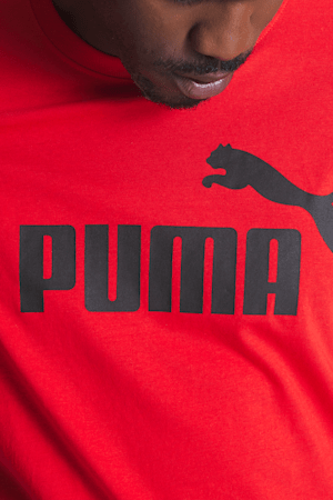 Essentials Men's Logo Tee, PUMA Red, extralarge