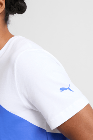Oversized Logo Men's Tee, PUMA White-Dazzling Blue, extralarge