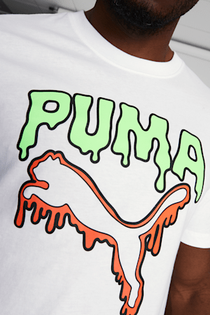 PUMA Melted Cat Men's Tee, PUMA White, extralarge