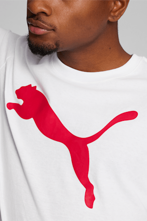 Essentials Big Cat Men's Tee, PUMA White-For All Time Red, extralarge