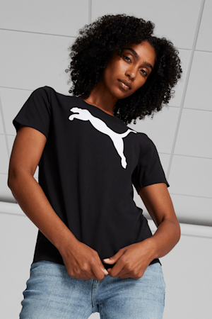 Essentials Big Cat Logo Women's Tee, PUMA Black, extralarge