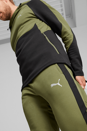 EVOSTRIPE Men's Sweatpants, Olive Green, extralarge-GBR