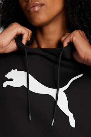 Essentials Big Cat Logo Women's Hoodie, PUMA Black, extralarge