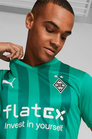 Borussia Mönchengladbach Away '22/'23 Men's Replica Soccer Jersey, Pepper Green-Alpine Green, extralarge