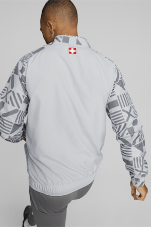 Switzerland Football Pre-match Jacket Men, Harbor Mist-Smoked Pearl, extralarge-GBR