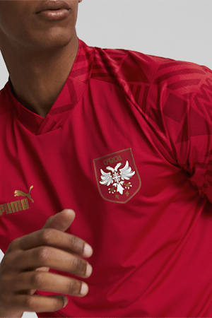 Serbia Football Pre-match Jersey Men, Chili Pepper-Victory Gold, extralarge-GBR