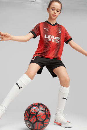AC Milan 23/24 Big Kids' Replica Home Jersey, For All Time Red-PUMA Black, extralarge