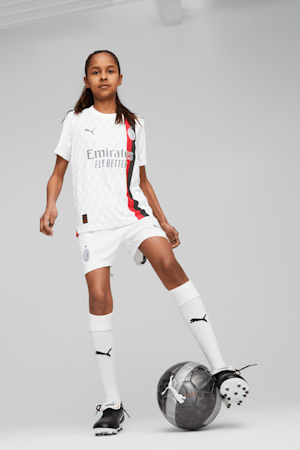 AC Milan 23/24 Away Kids' Jersey, PUMA White-Feather Gray, extralarge