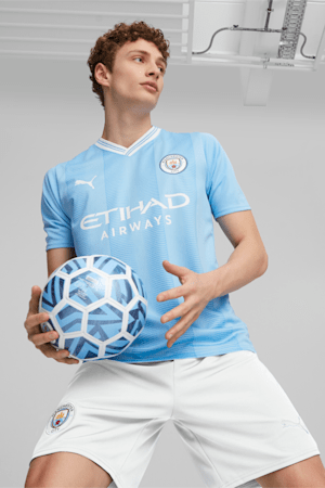 Manchester City 23/24 Men's Replica Home Jersey, Team Light Blue-PUMA White, extralarge