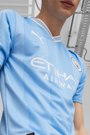 Manchester City 23/24 Men's Replica Home Jersey, Team Light Blue-PUMA White, extralarge