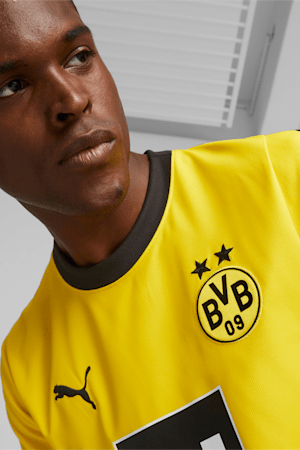 Borussia Dortmund 23/24 Men's Home Replica Jersey, Cyber Yellow-PUMA Black, extralarge