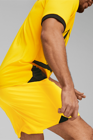 Borussia Dortmund Men's Soccer Shorts, Cyber Yellow-PUMA Black, extralarge