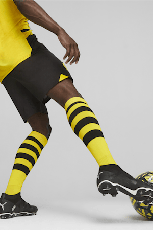 Borussia Dortmund Football Shorts, PUMA Black-Cyber Yellow, extralarge-GBR