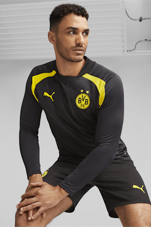 Borussia Dortmund Men's Football Pre-match Sweatshirt, PUMA Black-Cyber Yellow, extralarge-GBR