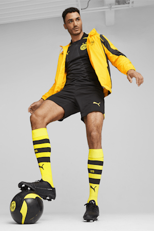 Borussia Dortmund Men's Pre-match Football Jacket, Cyber Yellow-PUMA Black, extralarge-GBR