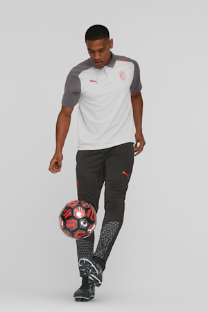 Pantalon d'entraînement de soccer AC Milan, PUMA Black-Flat Medium Gray, extralarge