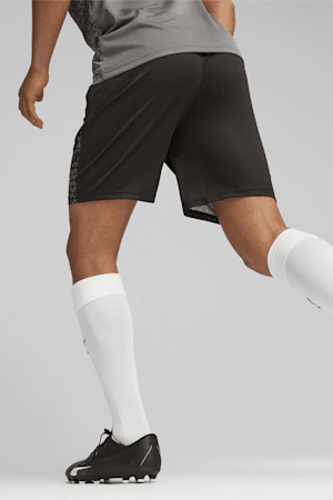 AC Milan Men's Soccer Training Shorts, PUMA Black-Flat Medium Gray, extralarge
