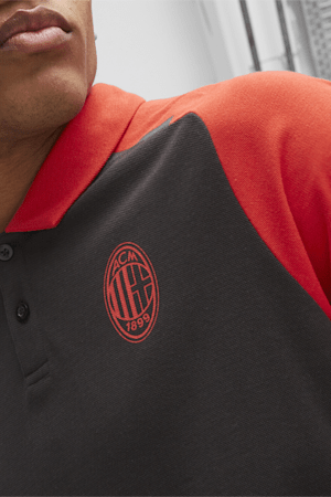 AC Milan Casuals Men's Polo, PUMA Black-For All Time Red, extralarge-GBR