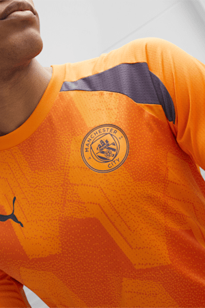 Manchester City Men's Pre-match Jersey, Orange Popsicle-Strong Gray, extralarge-GBR