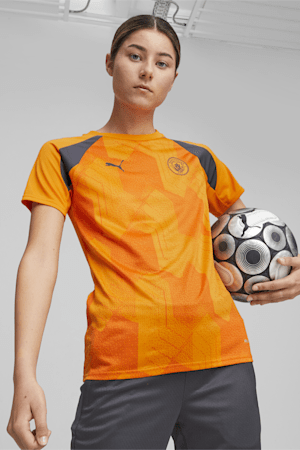 Manchester City Women's Pre-match Jersey, Orange Popsicle-Strong Gray, extralarge-GBR
