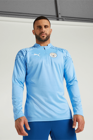 Manchester City Football Quarter-zip, Team Light Blue-Lake Blue, extralarge-GBR