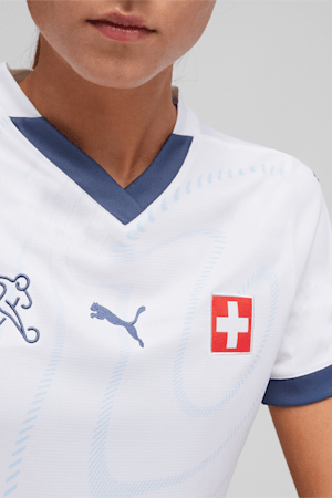 Switzerland Football 2024 Women's Away Jersey, PUMA White-Icy Blue, extralarge-GBR
