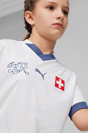 Switzerland Football 2024 Youth Away Jersey, PUMA White-Icy Blue, extralarge-GBR