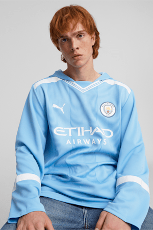 Manchester City Oversized Winter Football Jersey, Team Light Blue-PUMA White, extralarge-GBR