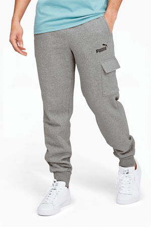 PUMA Men's Essentials Logo Fleece Sweatpants, Dark Gray Heather, Small :  : Clothing, Shoes & Accessories