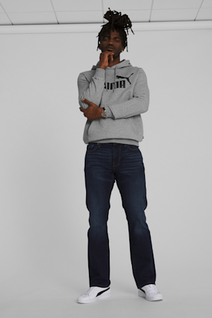 Essentials Big Logo Men's Hoodie, Medium Gray Heather, extralarge