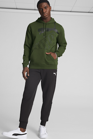 Big Logo Men's Hoodie, Myrtle, extralarge