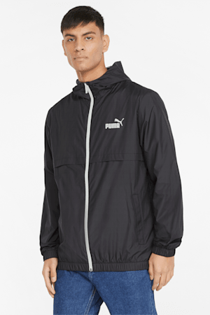 Essentials Solid Windbreaker Jacket Men, Puma Black, extralarge-GBR