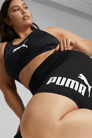 Essentials Logo Women's Short Leggings, Puma Black, extralarge