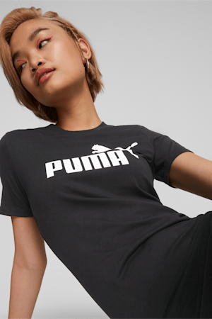 Essentials Women's Slim Tee Dress, Puma Black, extralarge